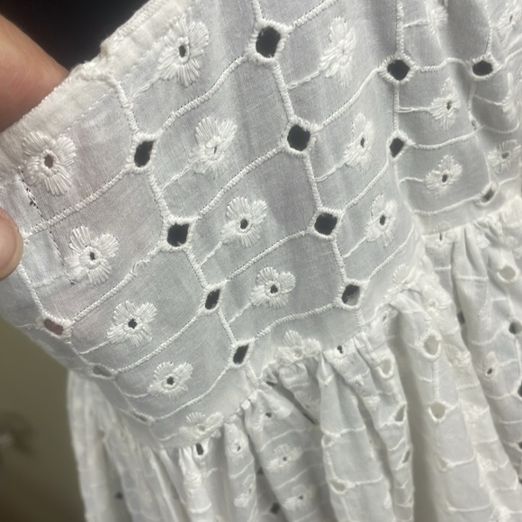 NWT ASOS ONE SHOULDER CUPPED EYELET MINI SUNDRESS IN WHITE Size 8 - Picture 9 of 16